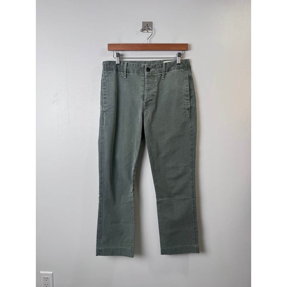 Imogene Willie Men Green All American Chino Save Khaki United Pants Size 28